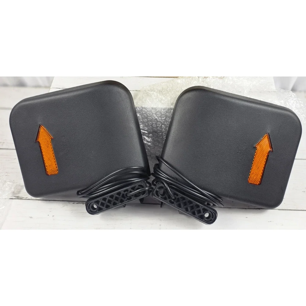 Golf Cart Side Mirrors w/LED Orange Turn Signal Blinkers w/Hdware & Instructions